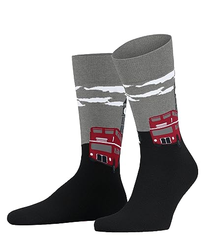 Burlington Herren Socken London Baumwolle gemustert 1 Paar, Schwarz (Black 3000), 40-46 von Burlington