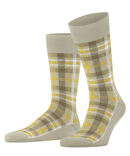 Burlington Herren Socken Madras M SO Baumwolle gemustert 1 Paar, Beige (Zement 4077), 40-46 von Burlington