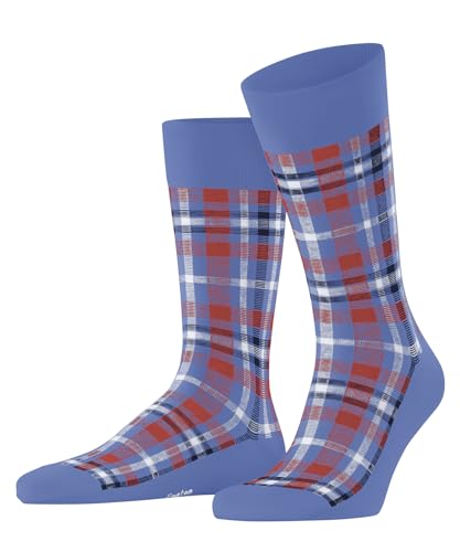 Burlington Herren Socken Madras M SO Baumwolle gemustert 1 Paar, Blau (Light Blue 6755), 40-46 von Burlington