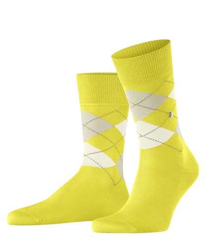 Burlington Herren Socken Manchester M SO Baumwolle gemustert 1 Paar, Gelb (Yellow-Green 1390) neu - umweltfreundlich, 46-50 von Burlington