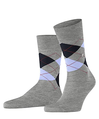 Burlington Herren Socken Manchester M SO Baumwolle gemustert 1 Paar, Grau (Concrete Melange 3615) neu - umweltfreundlich, 40-46 von Burlington