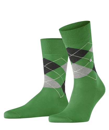 Burlington Herren Socken Manchester M SO Baumwolle gemustert 1 Paar, Grün (Grass Green 7261) neu - umweltfreundlich, 40-46 von Burlington