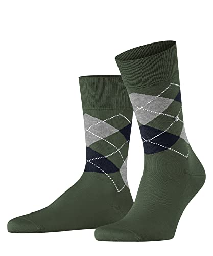 Burlington Herren Socken Manchester M SO Baumwolle gemustert 1 Paar, Grün (Mountain Green 7982) neu - umweltfreundlich, 40-46 von Burlington