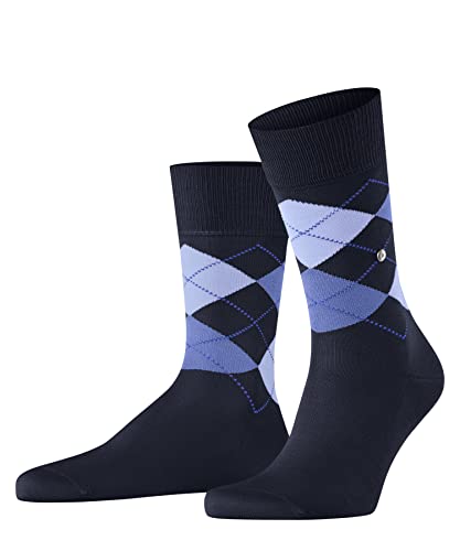 Burlington Herren Socken Manchester M So Baumwolle gemustert 1 Paar, Blau Marine 6120, 40-46 von Burlington