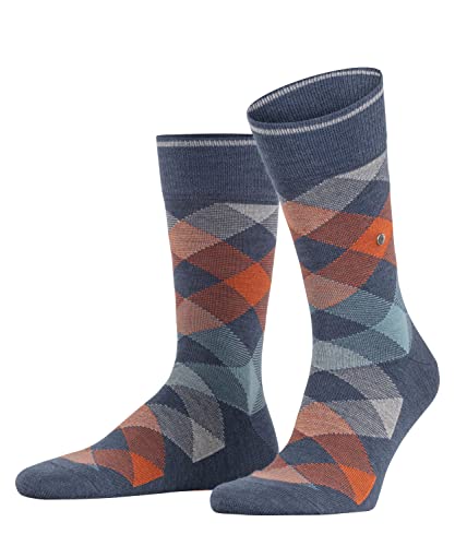 Burlington Herren Socken Newcastle M SO Wolle gemustert 1 Paar, Blau (Dark Blue Melange 6688), 40-46 von Burlington