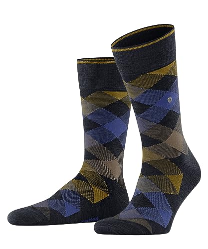 Burlington Herren Socken Newcastle Melange Wolle gemustert 1 Paar, Blau (Steelblue 6281), 40-46 von Burlington