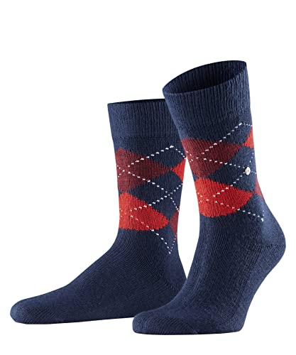 Burlington Herren Socken Preston M SO Weich und Warm gemustert 1 Paar, Blau (Steel Blue 6155), 40-46 von Burlington