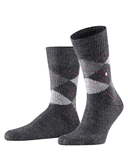 Burlington Herren Socken Preston M SO weich und warm gemustert 1 Paar, Grau (Anthracite Mouline 3087), 40-46 von Burlington