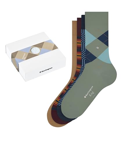 Burlington Herren Socken Seasonal Box M So Baumwolle gemustert 4 Paar, Mehrfarbig Mix 0010, 40-46 von Burlington