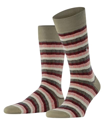 Burlington Herren Socken Signature Stripe M SO Baumwolle gemustert 1 Paar, Beige (Desert Sand 4028), 40-46 von Burlington