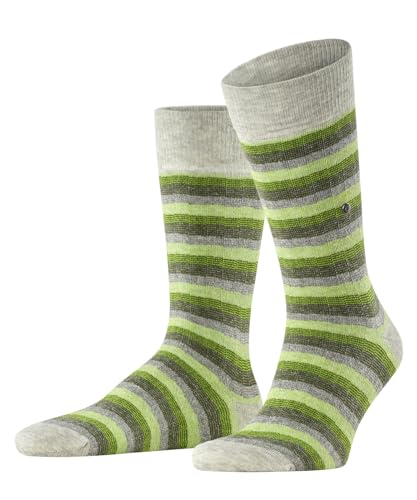 Burlington Herren Socken Signature Stripe M SO Baumwolle gemustert 1 Paar, Grau (Storm Grey 3820), 40-46 von Burlington