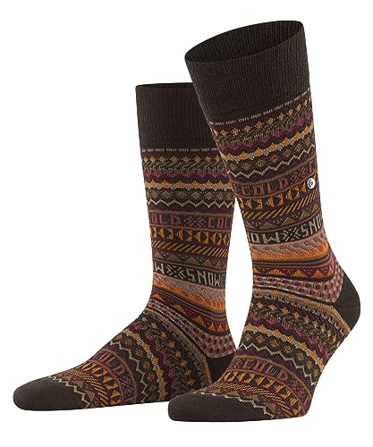 Burlington Herren Socken Snow Isle Schurwolle gemustert 1 Paar, Braun (Dark Brown 5235), 40-46 von Burlington