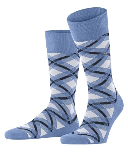 Burlington Herren Socken Tartan M So Baumwolle gemustert 1 Paar, Blau Light Blue 6541, 40-46 von Burlington