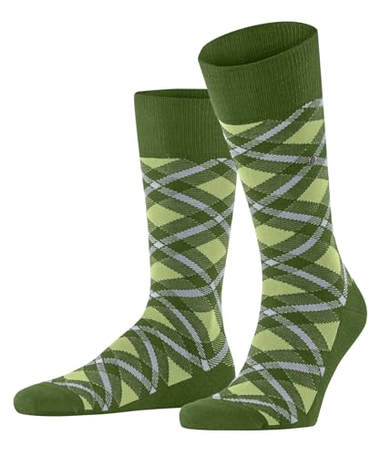 Burlington Herren Socken Tartan M So Baumwolle gemustert 1 Paar, Grün Palm Tree 7613, 40-46 von Burlington