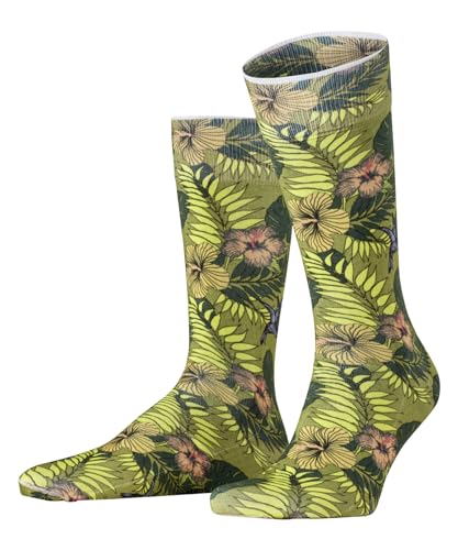 Burlington Herren Socken Tropical M SO Baumwolle gemustert 1 Paar, Grün (Moss 7482), 40-46 von Burlington