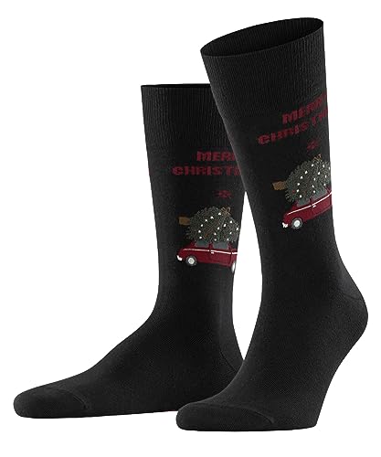 Burlington Herren Socken X-Mas Caro M SO Baumwolle gemustert 1 Paar, Schwarz (Black 3000), 40-46 von Burlington