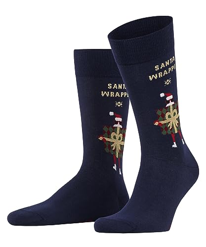 Burlington Herren Socken X-Mas Wrapper Baumwolle gemustert 1 Paar, Blau (Marine 6120), 40-46 von Burlington