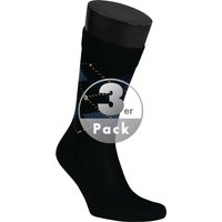 Burlington Herren Socken blau Mikrofaser gemustert von Burlington