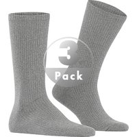 Burlington Herren Socken grau Baumwolle unifarben von Burlington