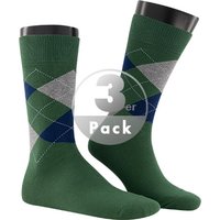 Burlington Herren Socken grün Baumwolle gemustert von Burlington