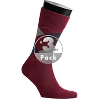 Burlington Herren Socken rot Schurwolle gemustert von Burlington