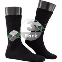 Burlington Herren Socken schwarz Baumwolle gemustert von Burlington