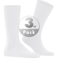 Burlington Herren Socken weiß Baumwolle unifarben von Burlington