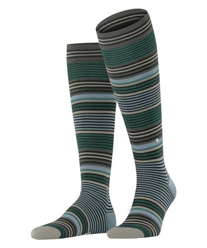 Burlington Herren Kniestrümpfe Stripe M KH Wolle lang gemustert 1 Paar, Schwarz (Black 3002), 40-46 von Burlington