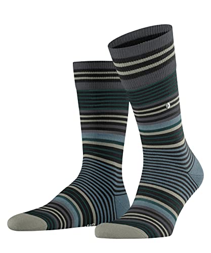 Burlington Herren Socken Stripe M SO Wolle gemustert 1 Paar, Schwarz (Black 3002), 46-50 von Burlington
