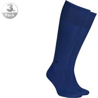 Burlington Herren Kniestrümpfe blau Baumwolle unifarben von Burlington