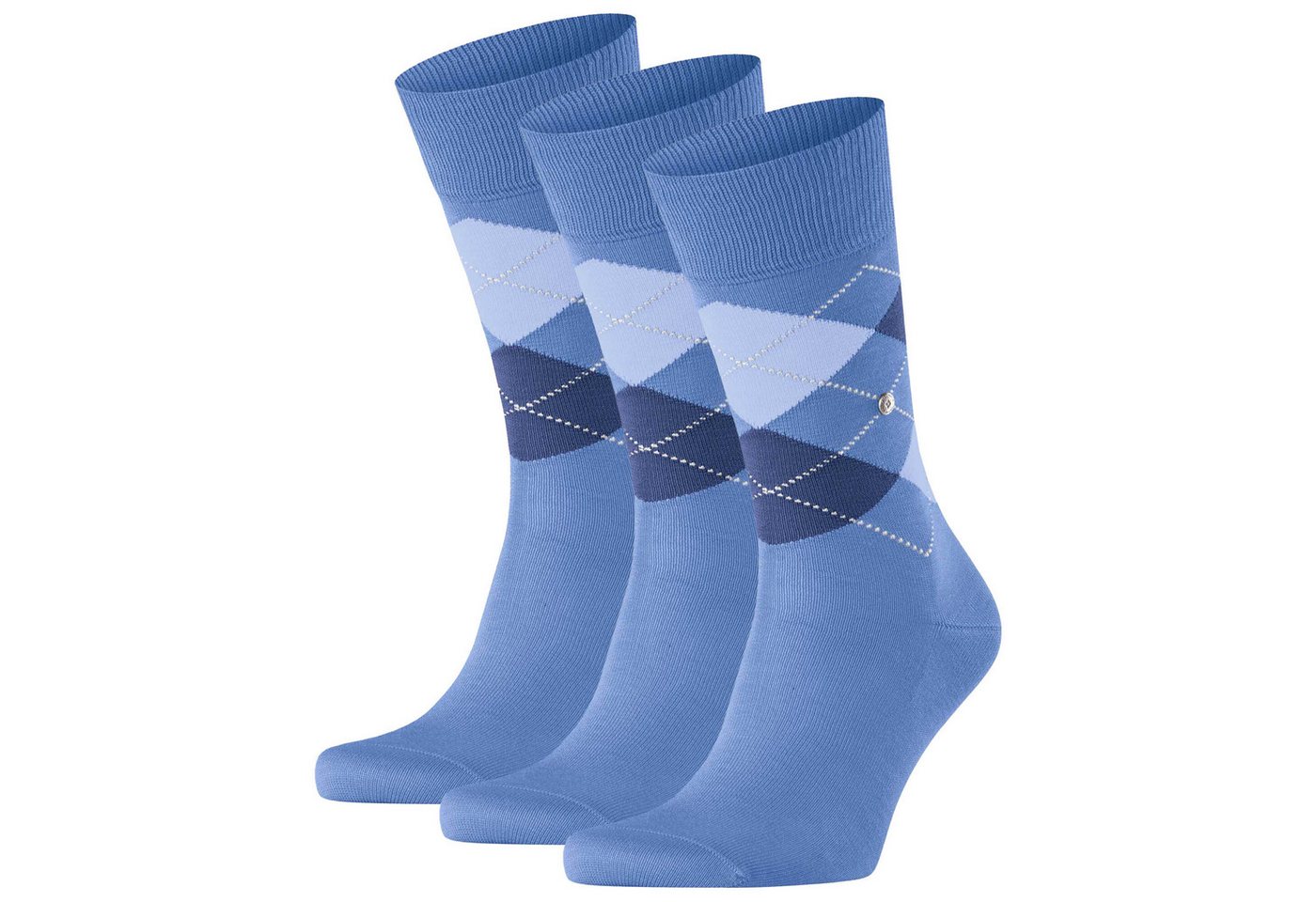 Burlington Kurzsocken Herren Socken 3er Pack - Manchester, Rautenmuster von Burlington