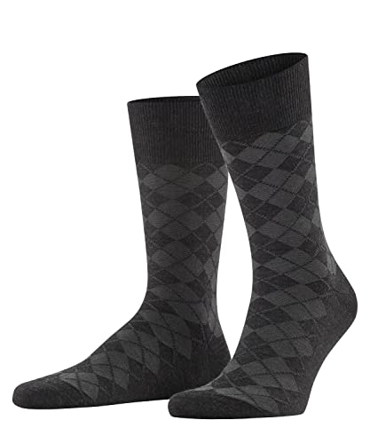 Burlington Herren Socken Leyton M SO Wolle gemustert 1 Paar, Grau (Anthracite Melange 3080), 40-46 von Burlington