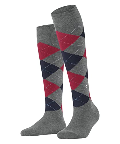 Burlington Damen Kniestrümpfe Queen W Kh Baumwolle lang gemustert 1 Paar, Grau Rock-Steel 3394, 36-41 von Burlington