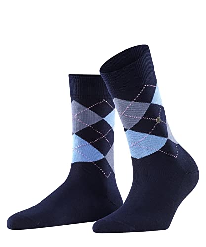 Burlington Socken Covent Garden Baumwolle Damen schwarz grau viele weitere Farben verstärkte Damensocken mit Muster atmungsaktiv kariert Argyle bunt gemustert ONE-SIZE-FITS-ALL als Geschenk 1 Paar von Burlington