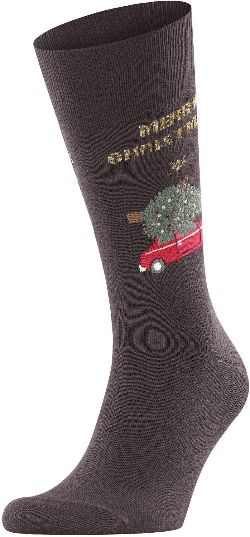 Burlington Socken Merry X-Mas Braun - Größe 40-46 von Burlington