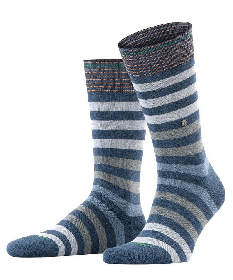 Burlington Socken Tagessocke Blackpool New (Blockstreifen) darkblau/bunt Herren - 1 Paar von Burlington