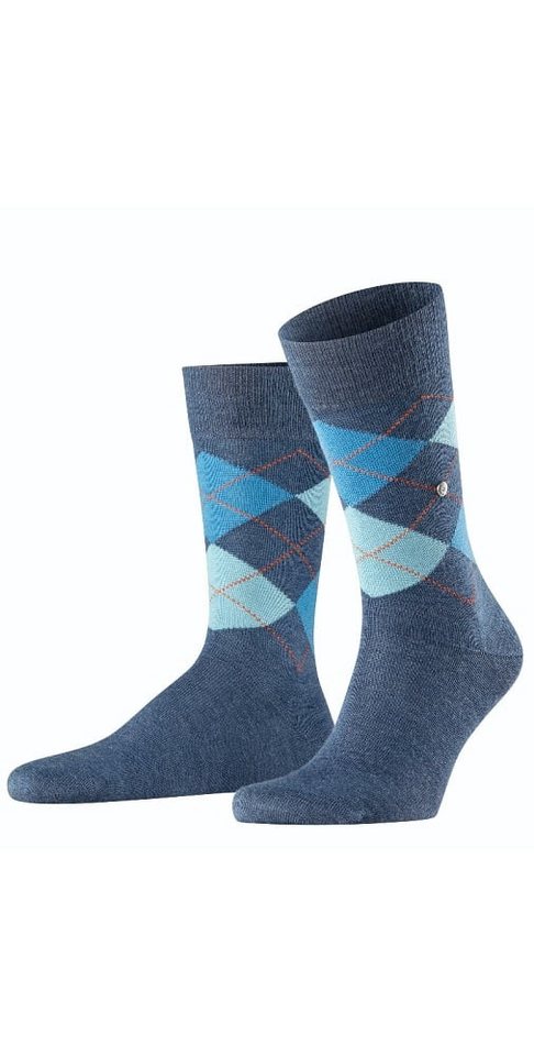 Burlington Socken Tagessocke Edinburgh SO dunkelblau/blau Herren - 1 Paar von Burlington