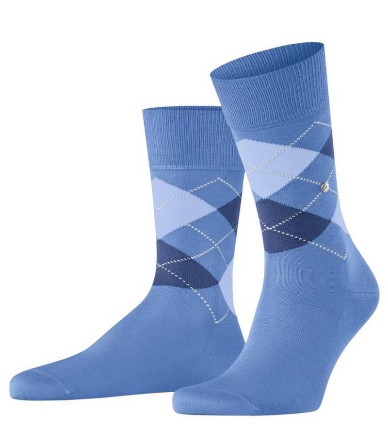 Burlington Socken Tagessocke Manchester (Argyle-Muster) türkis Herren - 1 Paar von Burlington
