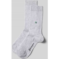 Burlington Socken in unifarbenem Design Modell 'LADY' in Hellgrau, Größe 36-41 von Burlington