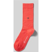 Burlington Socken in unifarbenem Design Modell 'LADY' in Rot, Größe 36-41 von Burlington