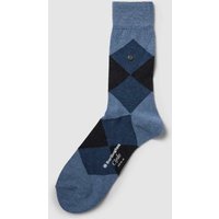 Burlington Socken mit Allover-Muster Modell 'Clyde' in Jeansblau, Größe 40-46 von Burlington