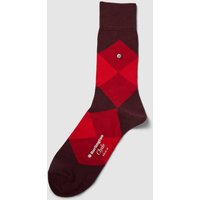 Burlington Socken mit Allover-Muster Modell 'Clyde' in Rot, Größe 46/50 von Burlington