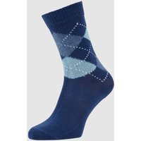 Burlington Socken mit Argyle-Muster Modell 'Whitby' in Royal, Größe 36/41 von Burlington