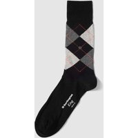 Burlington Socken mit Karomuster Modell 'KING' in Black, Größe 40/46 von Burlington