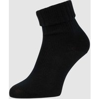 Burlington Socken mit Label-Detail Modell 'PLYMOUTH' in Black, Größe 36-41 von Burlington