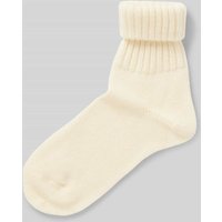 Burlington Socken mit Label-Detail Modell 'PLYMOUTH' in Offwhite, Größe 36-41 von Burlington
