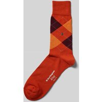 Burlington Socken mit Label-Details in Dunkelorange, Größe 40-46 von Burlington