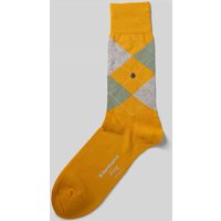 Burlington Socken mit Label-Details in Gelb, Größe 40-46 von Burlington