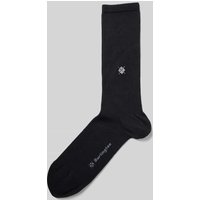 Burlington Socken mit Label-Schriftzug Modell 'Boston' in Black, Größe 40/46 von Burlington