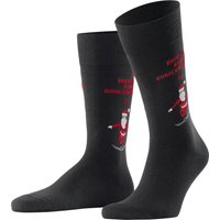 Burlington Socken mit Santa-Motiv und Stretchanteil in 0 von Burlington